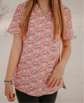 Pink Cowboy Hat Scrub Top | Spurrin’ Scrubs