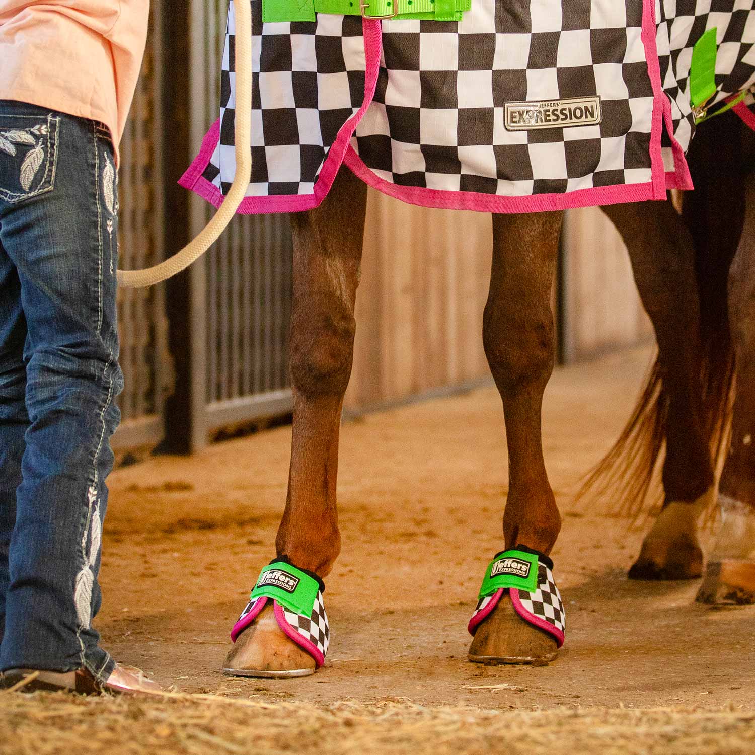 Jeffers Expression No-Turn Bell Boots for Horses, Pair - Pick Your Design!