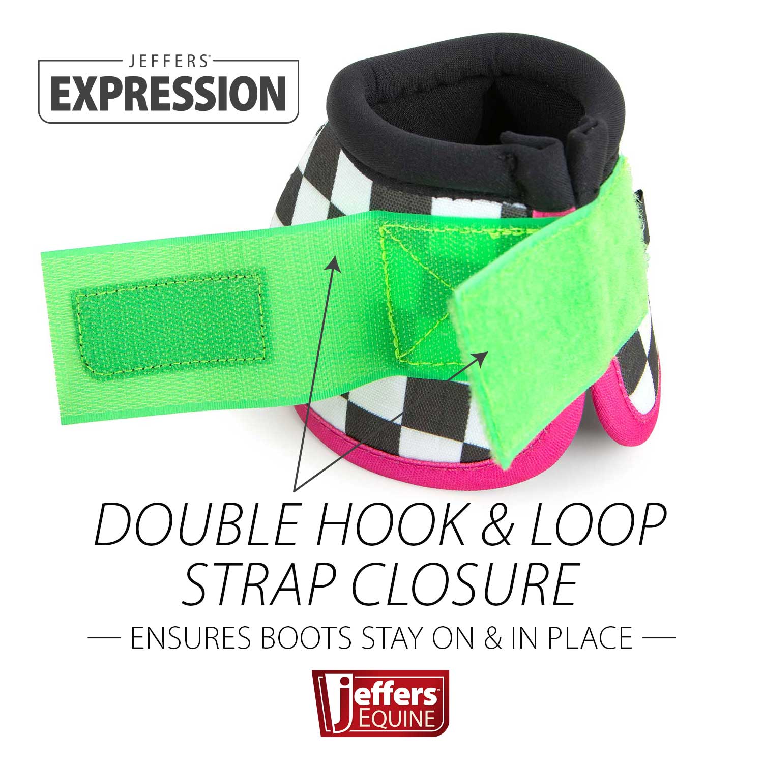 Jeffers Expression No-Turn Bell Boots for Horses, Pair - Pick Your Design!