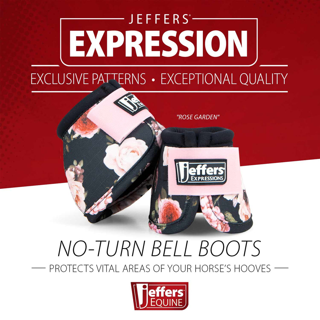 Jeffers Expression No-Turn Bell Boots for Horses, Pair - Pick Your Design!