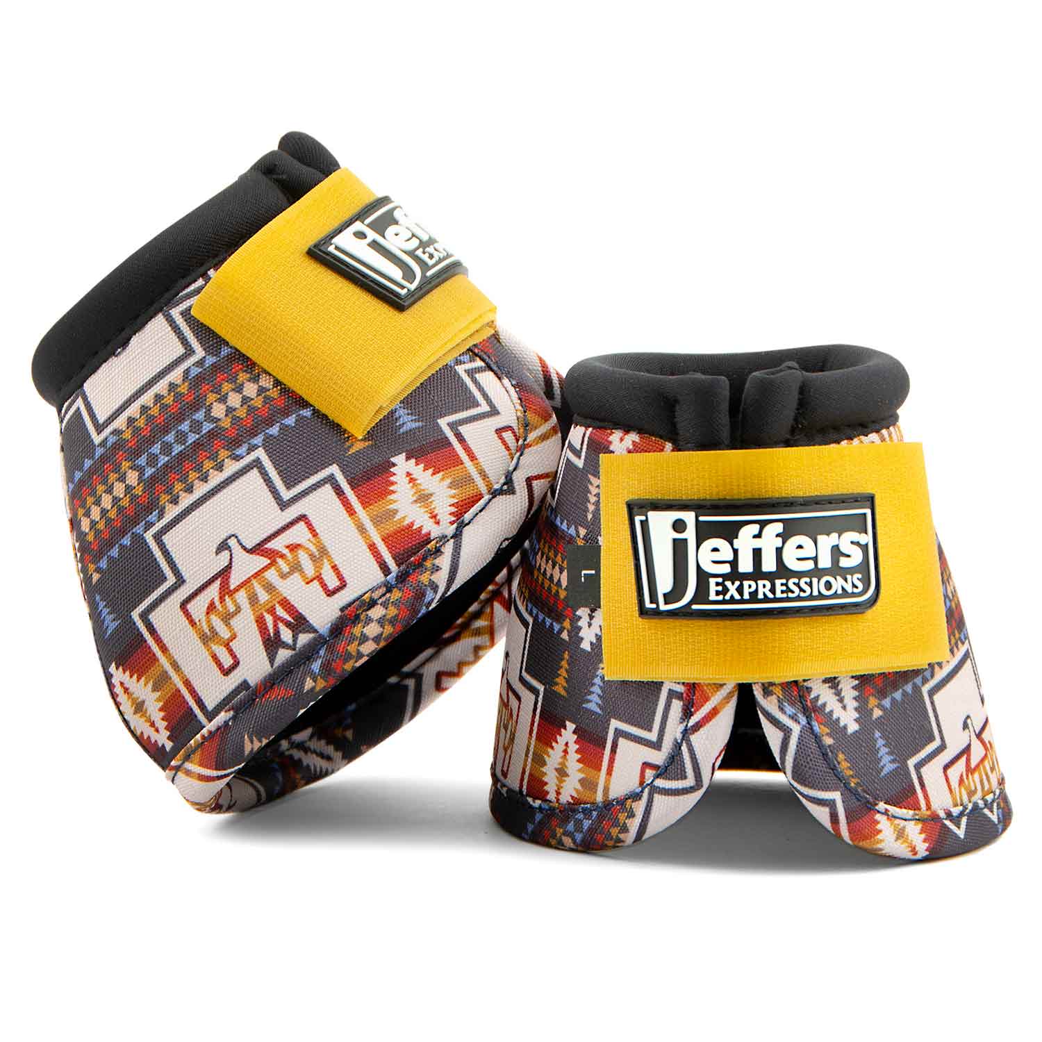 Jeffers Expression No-Turn Bell Boots for Horses, Pair - Pick Your Design!
