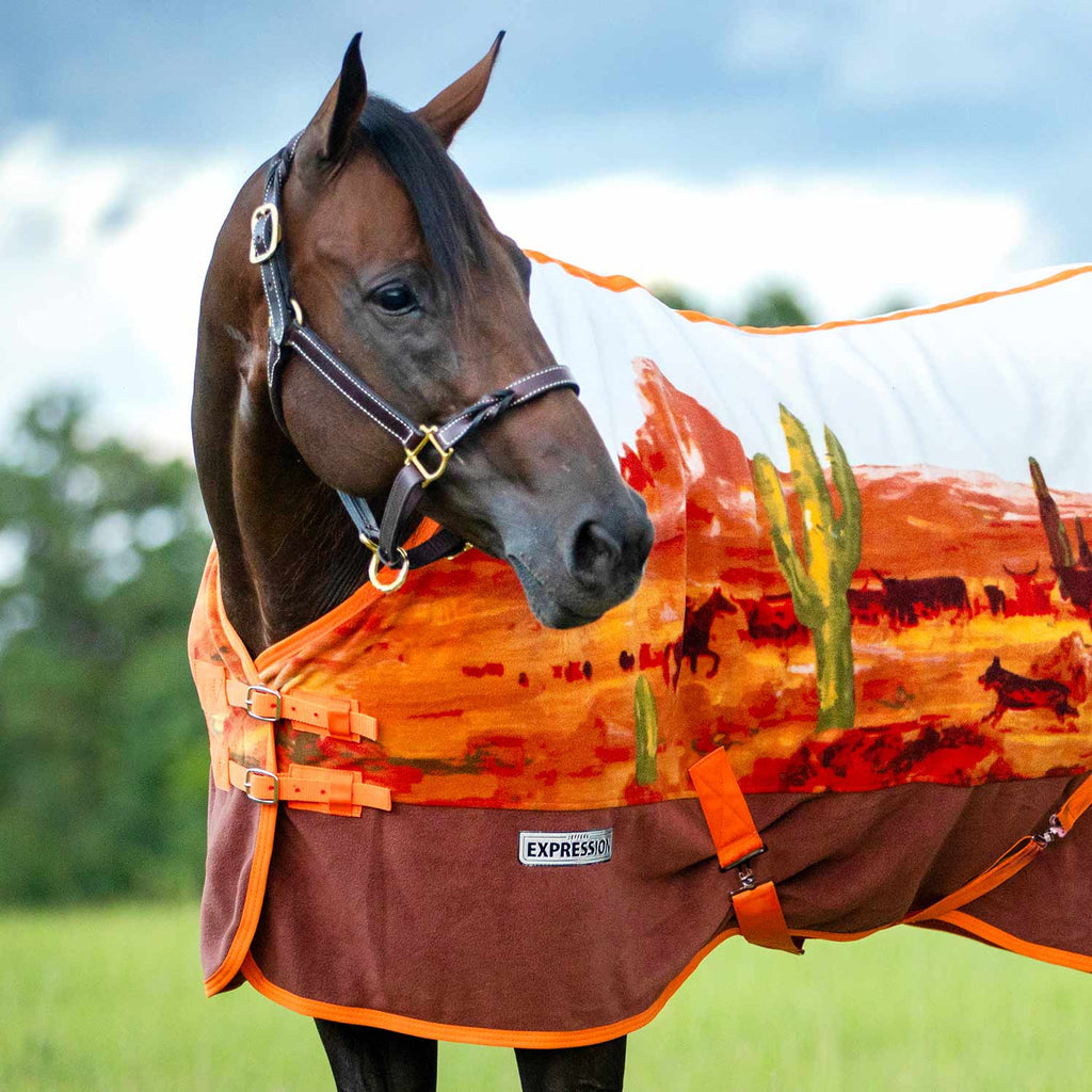 Jeffers Expression Standard Neck Fleece Horse Cooler - Pick Your Design!
