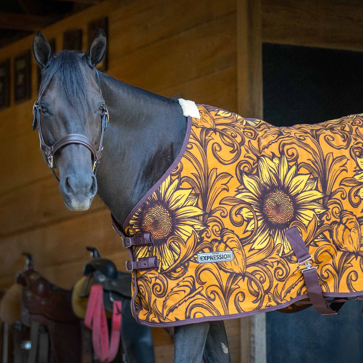 Jeffers Expression Standard Neck Fleece Horse Cooler - Pick Your Design!