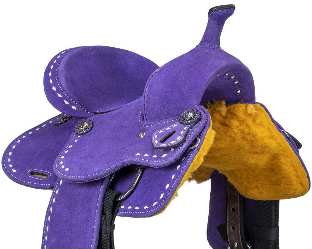 King Series Stratford Suede Barrel Saddle - Multiple Colors