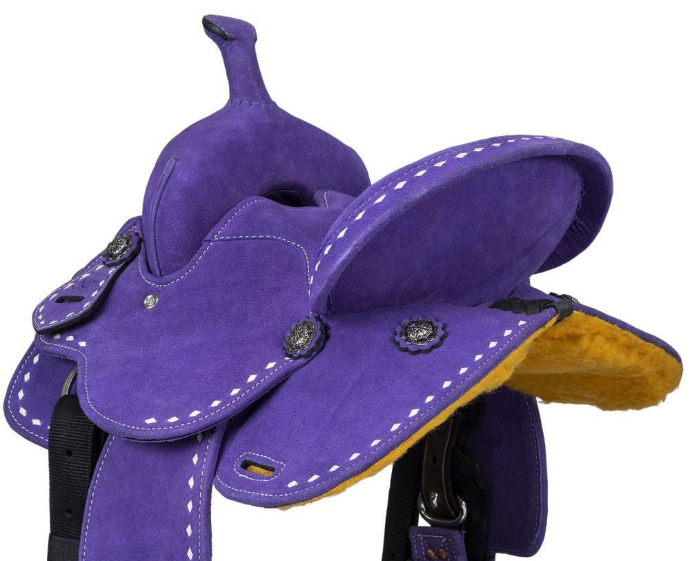 King Series Stratford Suede Barrel Saddle - Multiple Colors