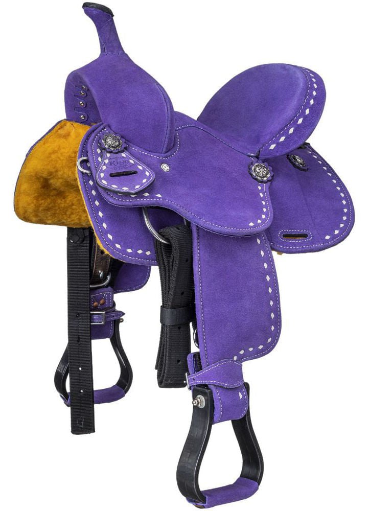 King Series Stratford Suede Barrel Saddle - Multiple Colors