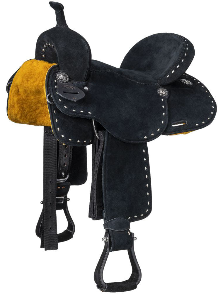 King Series Stratford Suede Barrel Saddle - Multiple Colors