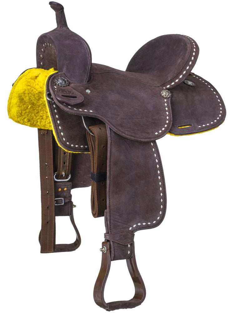 King Series Stratford Suede Barrel Saddle - Multiple Colors