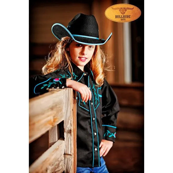 Bullhide | Leave Your Mark Children's Wool Felt Cowboy Hat - Pink & Blue!
