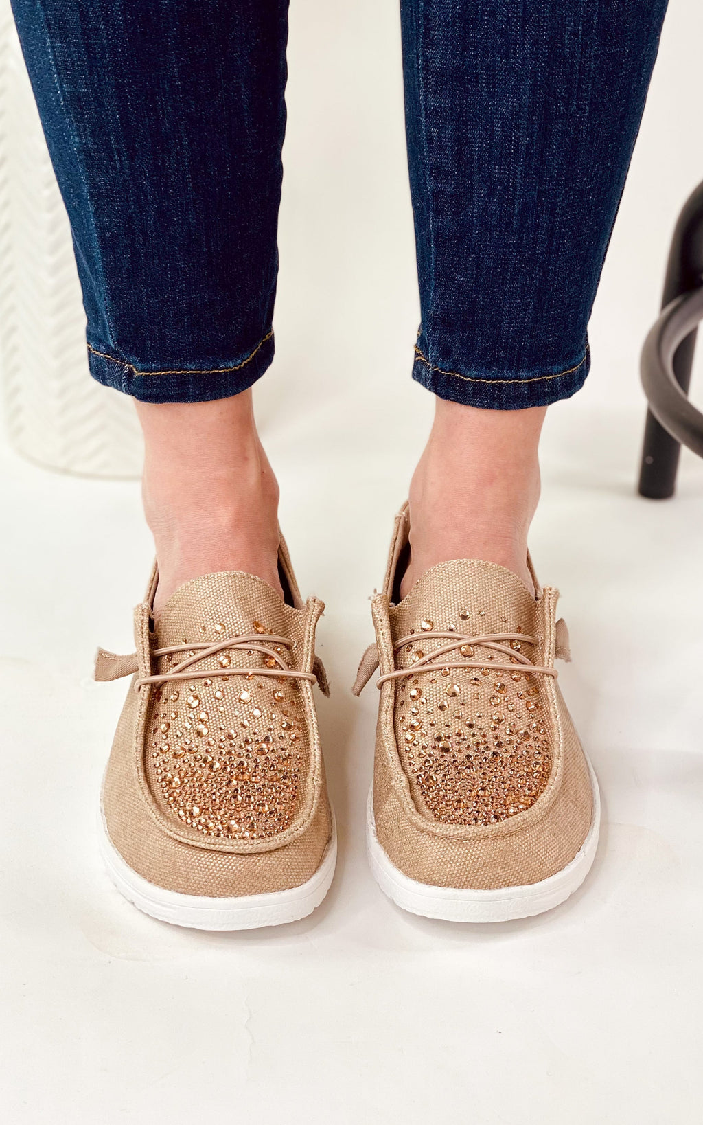 The Maco Water Drop in Rose Gold Rhinestone