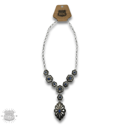 The Chenoa Y Denim Concho Necklace