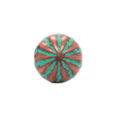 Andrea Equine Copper Turquoise Dotted Natural Harness Slobber Straps