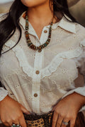 The Prairie Eyelet Western Ruffle Blouse