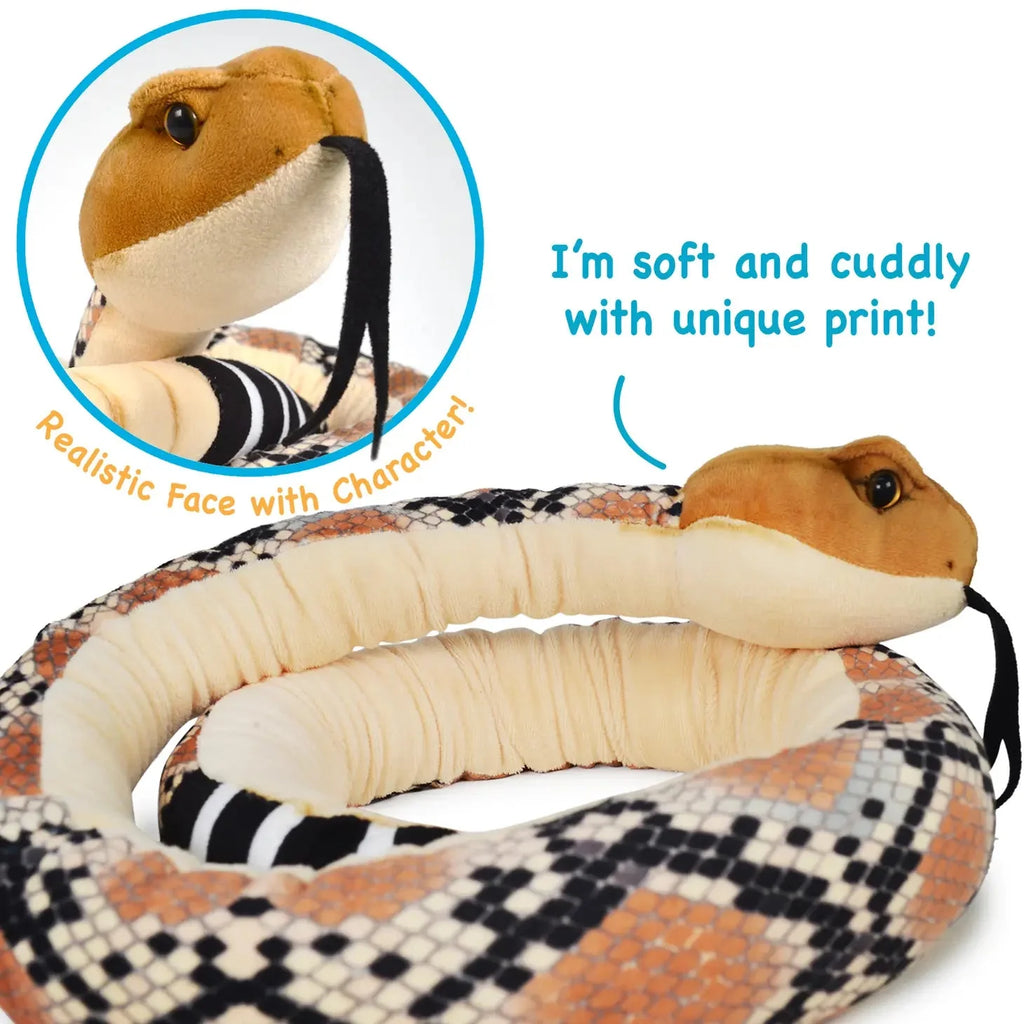 Rambo the Rattlesnake 4.5 ft Plush — Wild Western Desert Critter