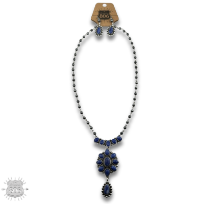 The Jackson Denim Stone Necklace Set