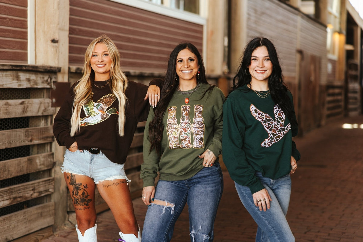 The Sequin Mallard Duck Patch Sweatshirt