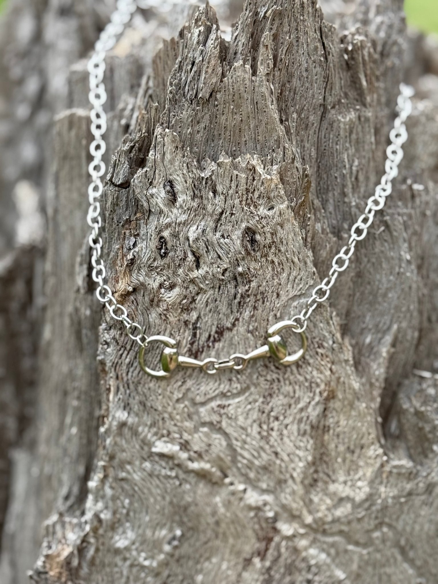 The Snaffle Bit Silver Chain Necklace