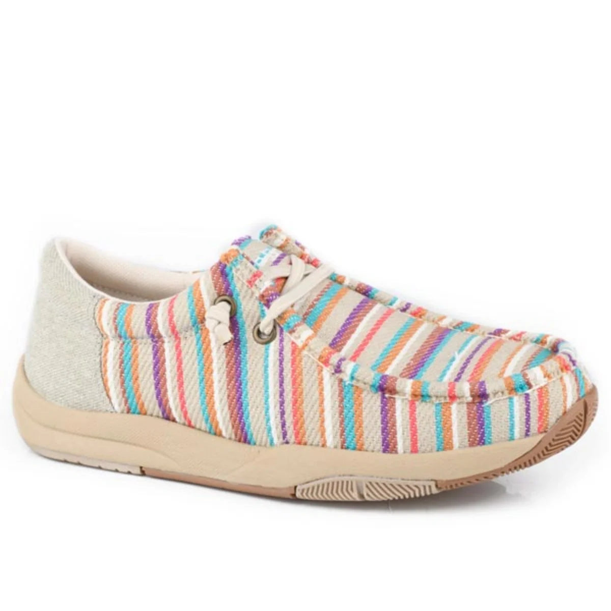 Roper Clearcut Low Striped Slip-On (Tan) - Women's Fashion Sneaker