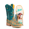 Tin Haul Barbd Wire - Women's Leather Cowgirl Boot