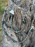 The Kimi Sterling Silver Turquoise Flat Bead Necklace