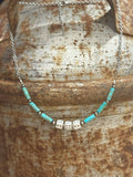 The Player Sterling Silver & Turquoise Dice Necklace