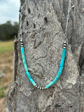 The Skyla - Turquoise Paperclip Chain Necklace