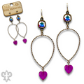 The Billings Austrian Crystal Heart Teardrop Earrings - 2 Colors!