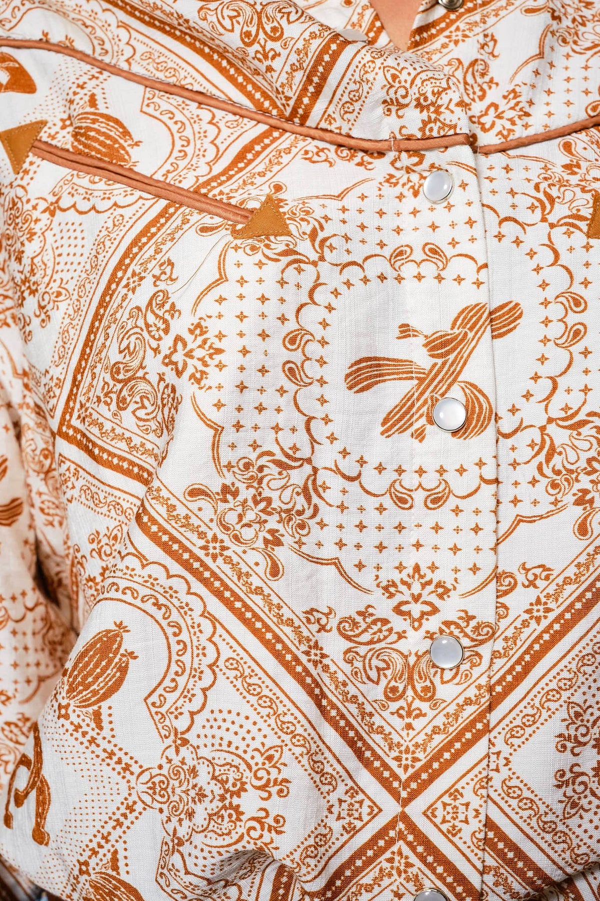 The Rust Bandana Vintage Western Snap-Front Shirt