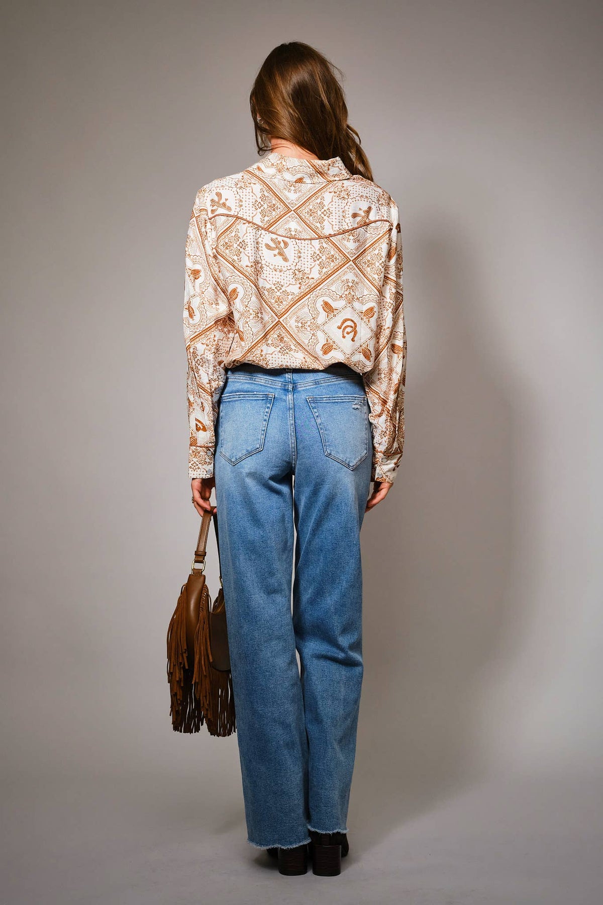 The Rust Bandana Vintage Western Snap-Front Shirt