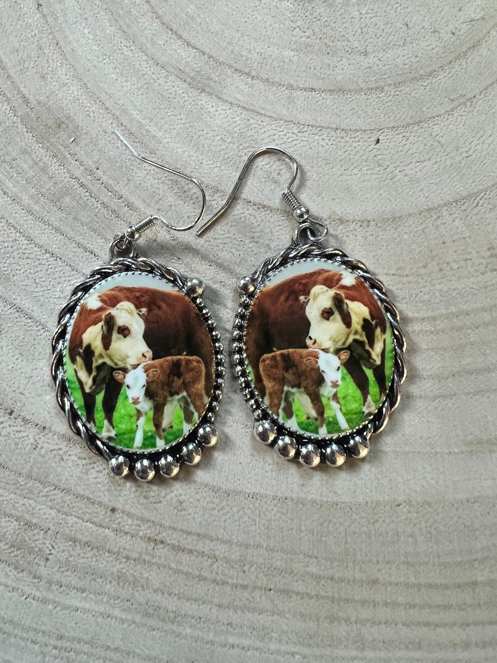 The Mama Cow Calf Fashion Earrings