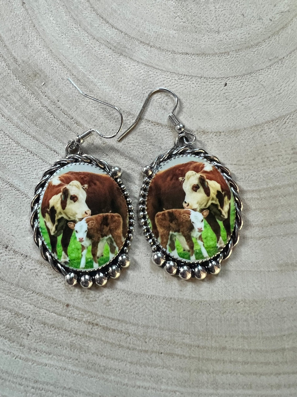 The Mama Cow Calf Fashion Earrings