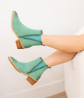 The Wylie Suede Ankle Boot in Teal